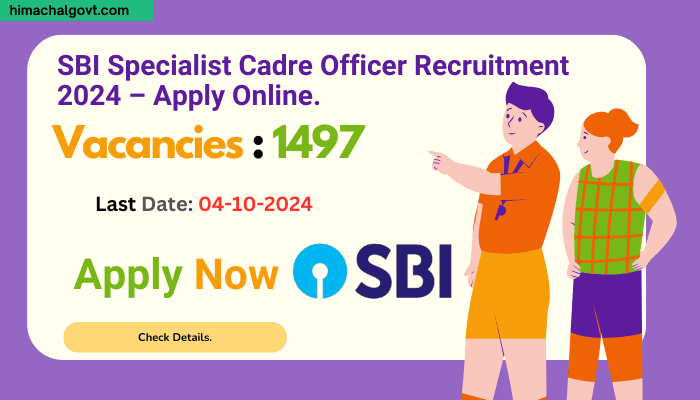 SBI Specialist Cadre Officer Recruitment 2024