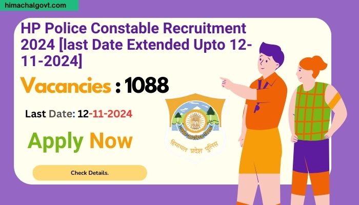 HP Police Constable Recruitment 2024 extended