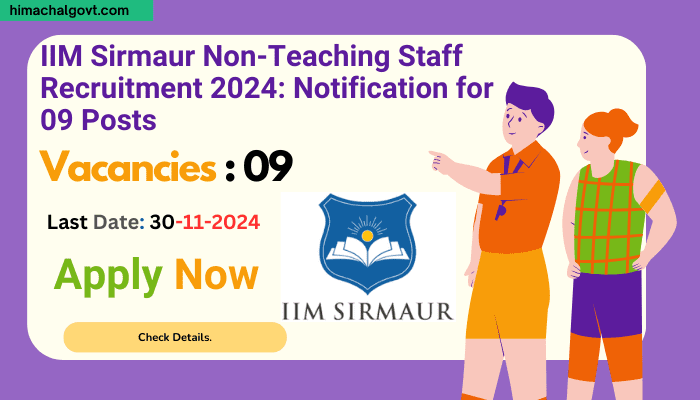 IIM Sirmaur Non-Teaching Staff Recruitment 2024