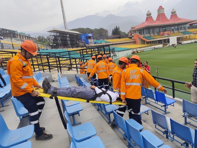 Himachal Pradesh Mock drill organised at Dharamsala’s HPCA Stadium ahead of IPL matches - HimachalGovt