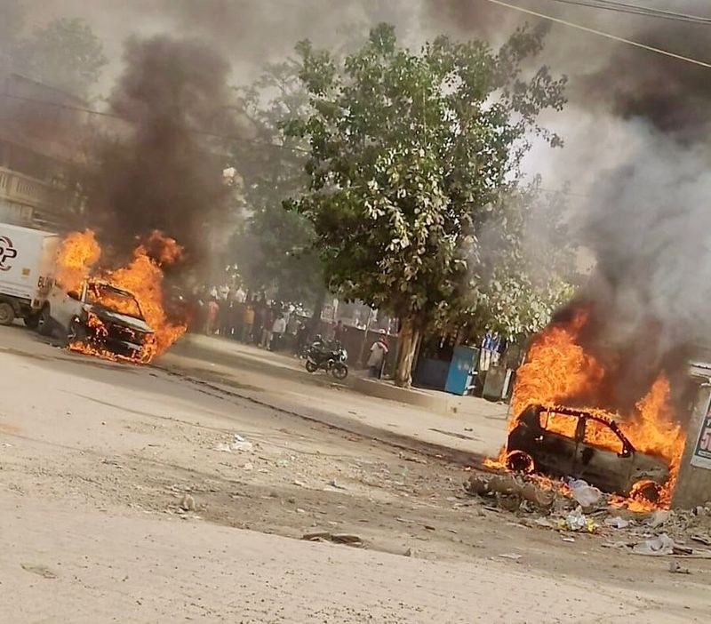 Himachal Pradesh Transformer spark triggers fire in Baddi’s Basanti Bagh market; 2 cars gutted - HimachalGovt