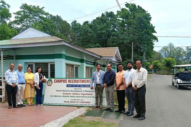 Himachal Pradesh Palampur agri varsity hosts campus recruitment drive - HimachalGovt