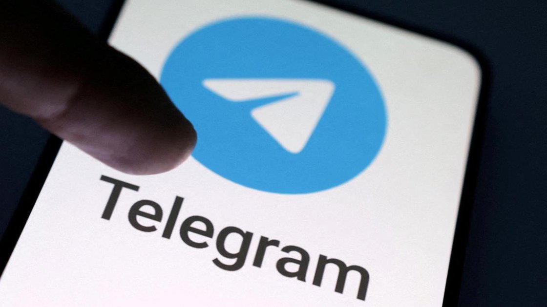 Telegram app icon on a smartphone screen with a red blocked sign overlay