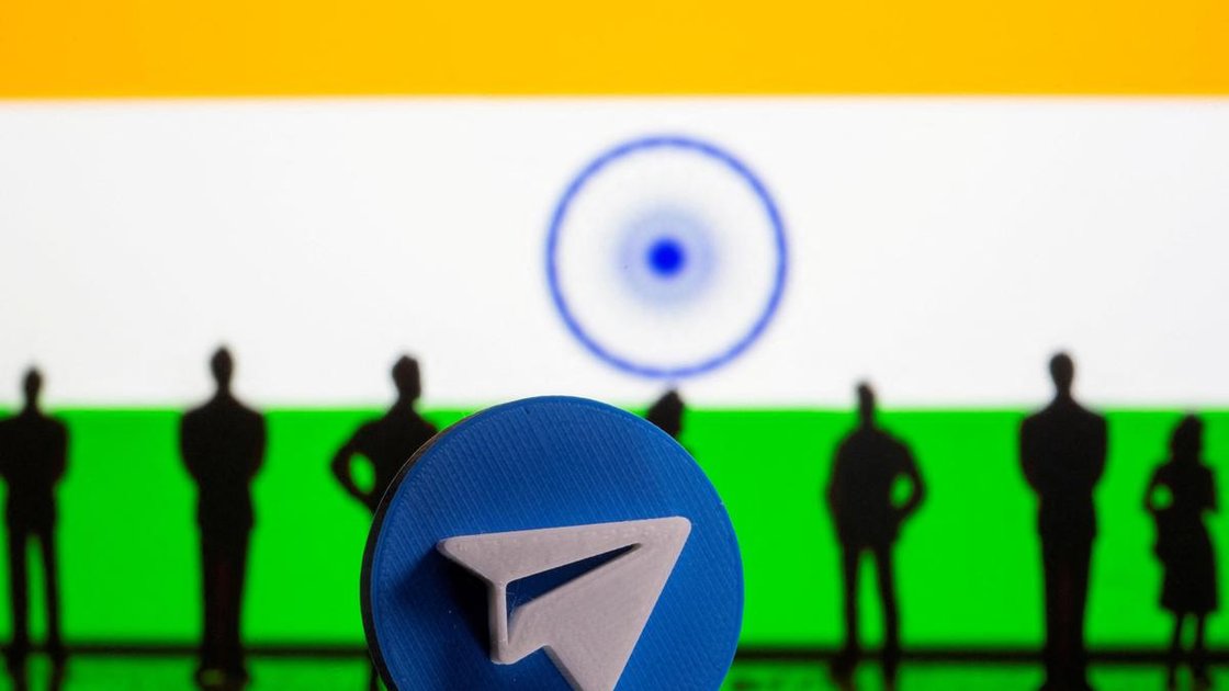 Telegram app icon with a ban sign overlay representing the government's decision to block the messaging platform in India