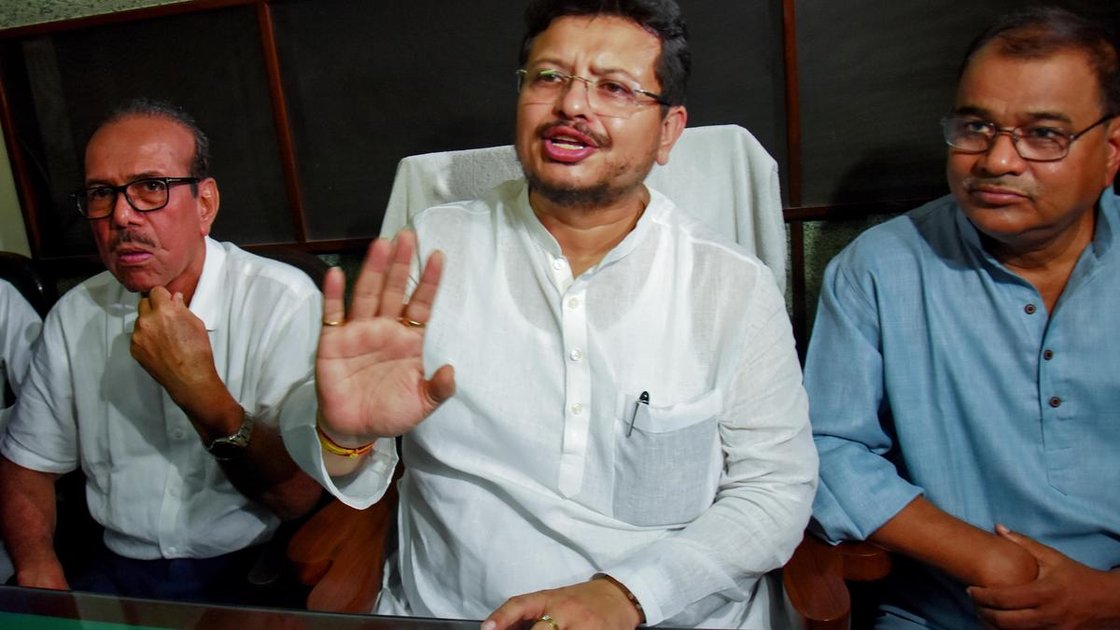 Expelled TMC MLA Ritabrata Banerjee addresses media in Kolkata