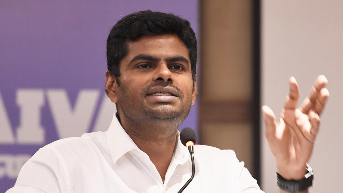 K. Annamalai speaking at an event