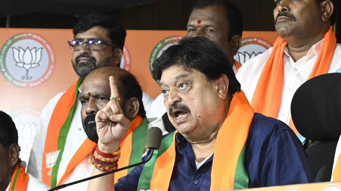 BJP Telangana president N. Ramchander Rao addressing a press conference in Hyderabad