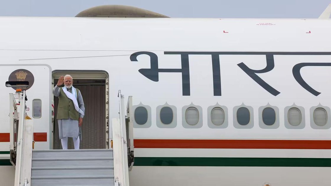 Prime Minister Narendra Modi arrives in Nice, France for G7 Summit and bilateral talks