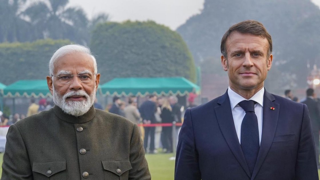 प्रधानमंत्री नरेंद्र मोदी और फ्रांसीसी राष्ट्रपति इमैनुएल मैक्रों की फाइल फोटो