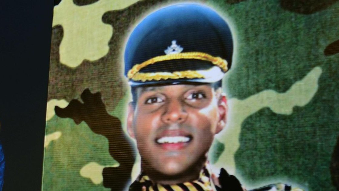 शहीद मेजर मुकुंद वरदराजन का चित्र, जिनके नाम पर चेन्नई की वेलाचेरी-ताम्बरम हाई रोड का नाम रखा जाएगा