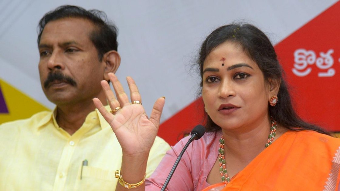 Andhra Pradesh Home Minister Vangalapudi Anitha speaking at a press conference about Operation Trace