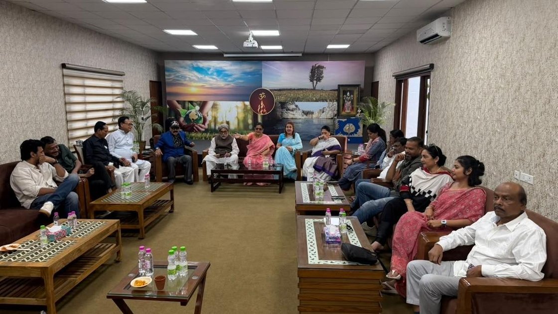 Rebel TMC MPs meeting Union minister Bhupender Yadav at his residence in Delhi on June 14, 2026