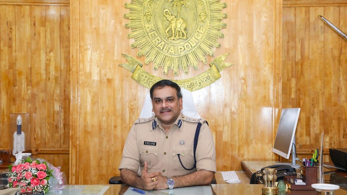 अरुल आर.बी. कृष्णा तिरुवनंतपुरम सिटी पुलिस प्रमुख का पदभार ग्रहण करते हुए