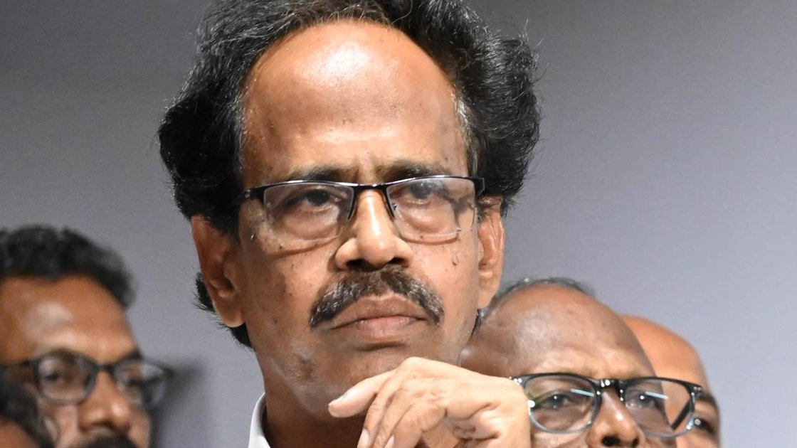 M. Veerapandian, CPI Tamil Nadu state secretary, addressing media in Coimbatore