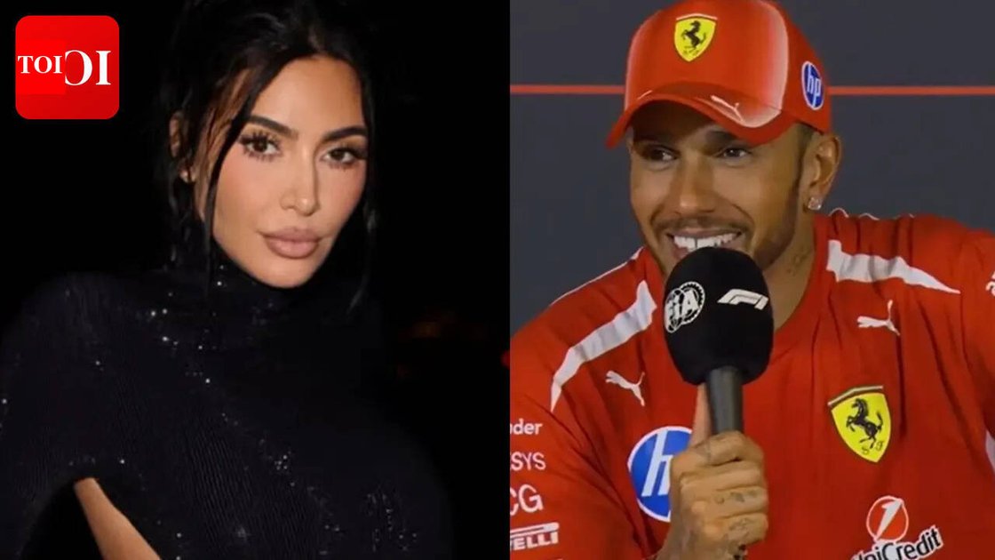 Kim Kardashian and Lewis Hamilton at the Barcelona Grand Prix