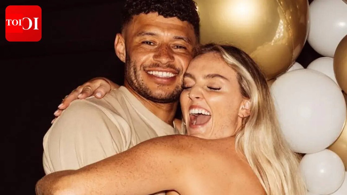 Perrie Edwards and Alex Oxlade-Chamberlain on their wedding day in Portugal