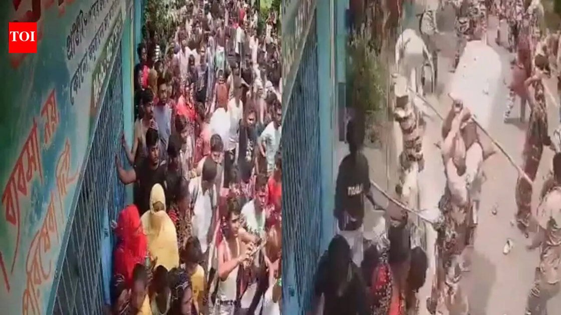 Falta में Jahangir Pushpa Khan के समर्थकों का विरोध प्रदर्शन, पुलिस बल तैनात