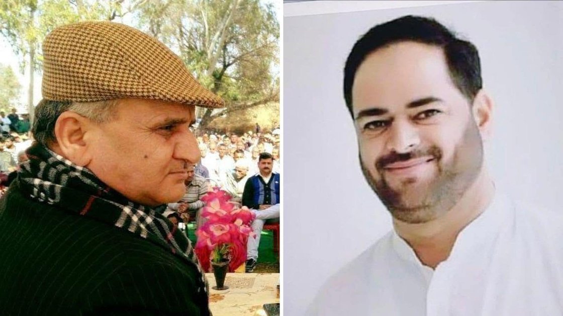 कांग्रेस पार्टी का झंडा और जम्मू-कश्मीर का नक्शा, आपसी कलह का प्रतीक